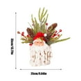 thumbnail image 3 of Christmas Tree 13.77inch Christmas Table Decoration Red Christmas Centerpieces for Tables Mini Christmas Tree Artificial Plants Pines Needles Pines Cones Berries Decoration for Mantel Decor, 3 of 7