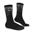 thumbnail image 2 of Goofa Silver Glitter1 Printed Men's Crew Socks, Soft Durable Breathable Moisture-Wicking with Odor Control Cotton socks, 2 of 9