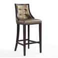 thumbnail image 2 of Manhattan Comfort Fifth 31.5" Faux Leather Barstool in Bronze (Set of 2), 2 of 6