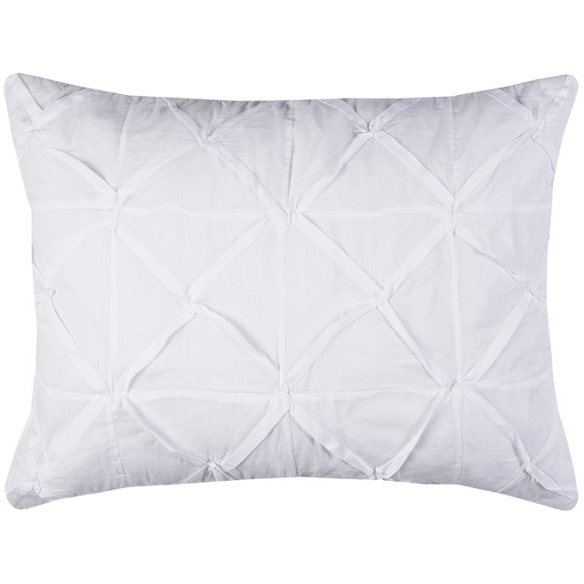 Rizzy Home | BT1884 | King Sham | 20"x36" White/Neutral/ Solid Textured
