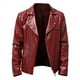 thumbnail image 4 of Otoño e Invierno nueva chaqueta de cuero para hombres moda hermosa solapa motocicleta chaqueta de cuero Rock Punk Tops, 4 of 4