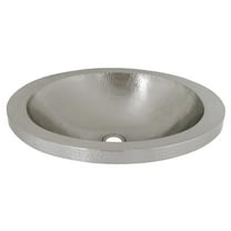 Native Trails Cps43 Hibiscus 21" Oval Copper Drop In Bathroom Sink - Nickel