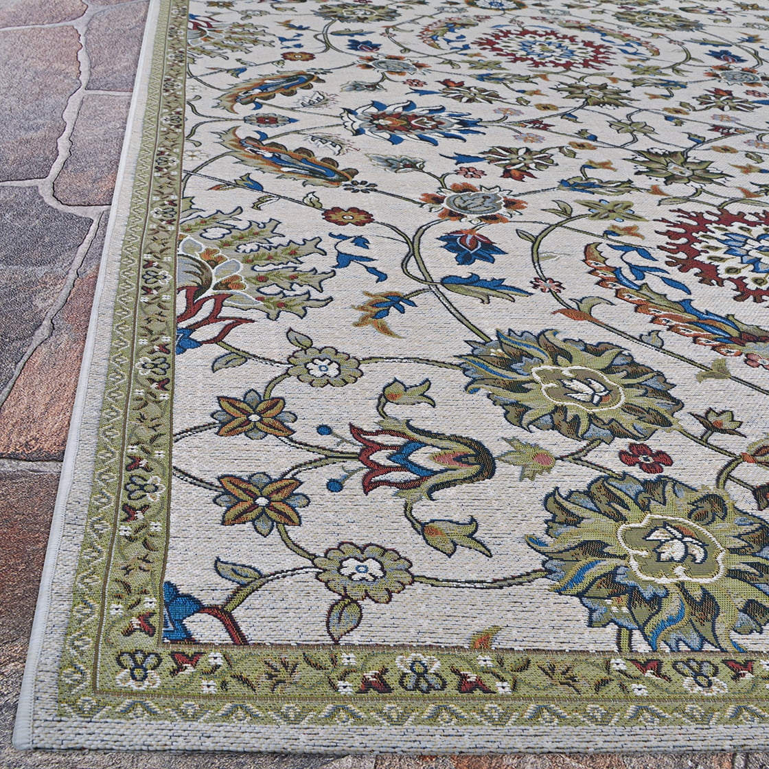 Couristan Dolce Flora Vines Indoor/ Outdoor Area Rug, Beige-Multi, 2'3" x 3'11"