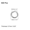 thumbnail image 2 of Unique Bargains 500Pcs Open Jump Ring, 4mm Stainless Steel O Rings, Split Rings Circle Clasp Connecting Rings, 2 of 7