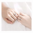 thumbnail image 3 of Set de anillos Rain Stars ajustables para compromiso de pareja, plata, 3 of 6