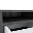 thumbnail image 5 of Nightstand with 2 Drawers, Wooden Bedside Table with One Open Shelf and Metal Hardware, Home Storage Cabient for Bedroom, Office, or Living Room, 15.7in x 14.7in x 19.9in, White+Smokey Oak, 5 of 8