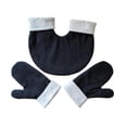 thumbnail image 3 of Guantes de pareja tomados de la mano para adultos, amantes románticos, suaves guantes de invierno para senderismo. Negro, 3 of 9