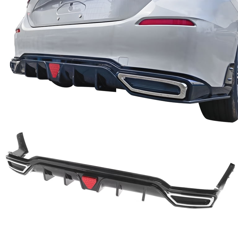 Gloss Black Rear Bumper Canards – Universal Splitter Diffuser Lip For Subaru Impreza & More
