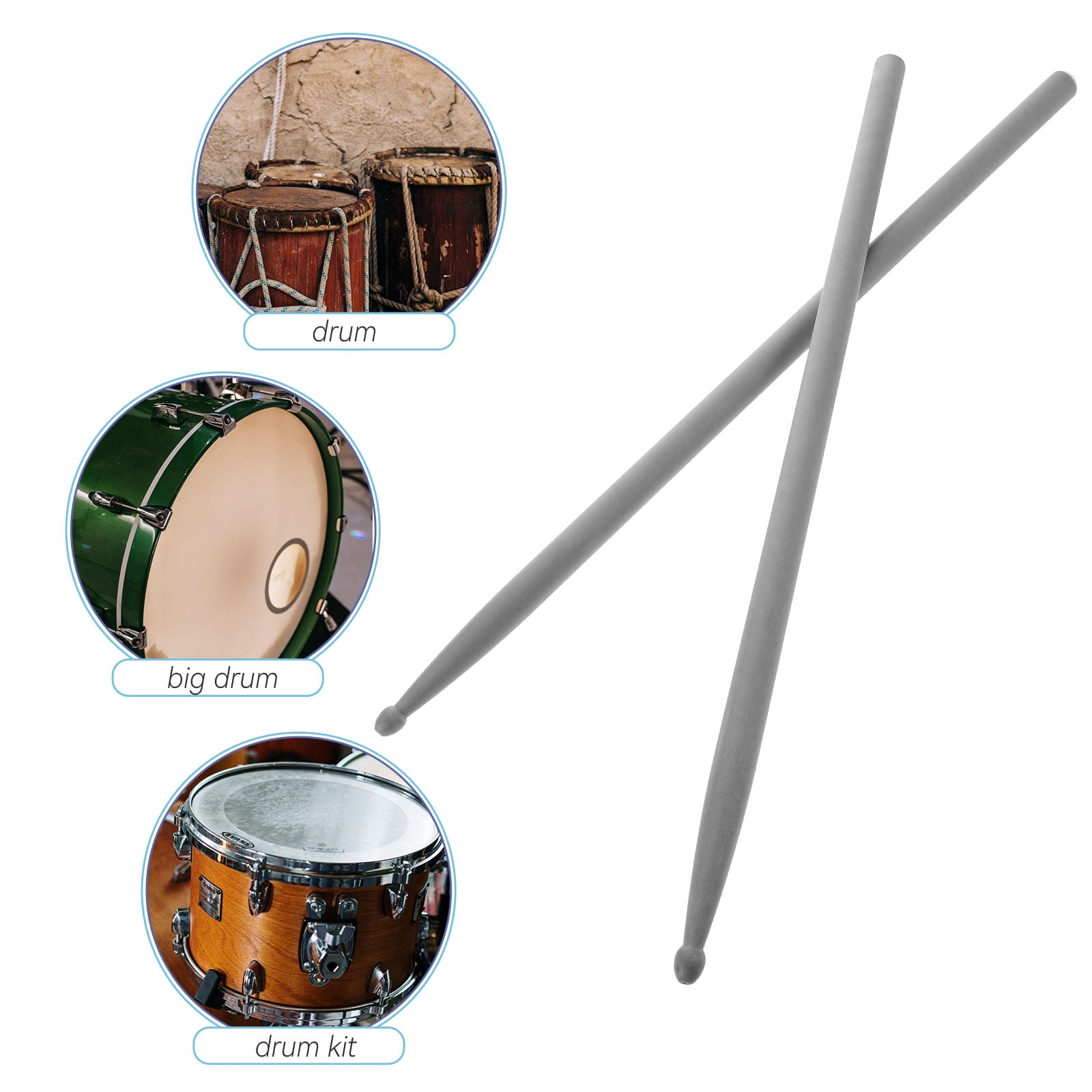 Raindrops 3 Pairs Carbon Fiber Drumsticks Set, Anti- Percussion Sticks for Drummers, Musical Instrument Accessories