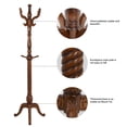thumbnail image 6 of Foreate 79" Heavy Duty Wood Coat Rack Vintage Freestanding Large Tree Rack Stable Stand w/ 8 Branch Hooks Clothes Hanger for Corner Entryway Bedroom Office, 6 of 9