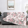 thumbnail image 2 of Rateoe Rose Flowers Pattern Flannel Throw Blanket, Ultra-soft Blanket for Bed, Couch, Car, Hypoallergenic Anti-pilling blanket-80"x60"(Horizontal), 2 of 6
