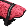thumbnail image 3 of Adjustable Dog Life Vest High Flotation Pet Safety Jacket with Bone Pattern High Visibility Dog Safety Vest Rose Red Large 12.60 inches / 32 cm, 3 of 9