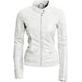 thumbnail image 1 of Veste en Cuir Blanche Veste de Motard en Cuir pour Femmes Veste Blanche pour Femmes Veste de Moto en Cuir pour Femmes Veste de Moto pour Femmes Veste d'Équitation pour Femmes Taille g, 1 of 4