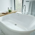 thumbnail image 6 of DreamLine BTCB6635HFXXC00 Caribbean 66" x 36" Freestanding Oval 48 Gallon Soaking Bathtub in White, 6 of 11