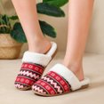 thumbnail image 2 of Womens Mens Slippers Fuzzy Lined Warm Cozy House Slipper Non Slip Memory Foam Winter House Shoes Indoor Outdoor Bedroom Lounge Shoe, 2 of 6