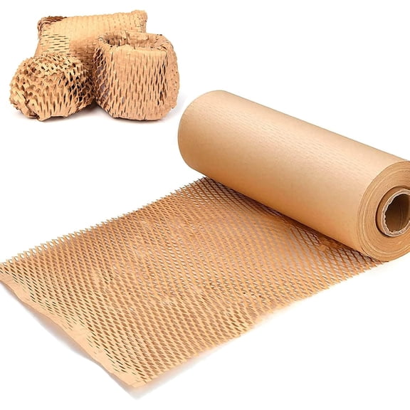 Mycheny Honeycomb Packing Paper Roll – 15 in x 128 ft Eco-Friendly Bubble Wrap Alternative - Cushioning Wrap for Moving, Shipping & Gift Wrapping