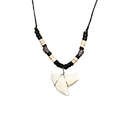 - Welcome to the Islands Hemp Cord Necklace Resin Tiger Shark Tooth