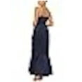 thumbnail image 2 of DKNY Womens Navy Adjustable Zippered Ruffled Slitted Flounce Hem Spaghetti Strap V Neck Full-Length Cocktail Mermaid Dress 10, 2 of 2