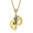 thumbnail image 3 of 1928 Jewelry Women's Gold And Silver Tone Crystal Initial F Locket Necklace, 16" + 3" Extender, 3 of 4