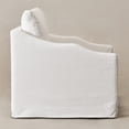 thumbnail image 5 of Pearl White Slipcovered Swivel Barrel Accent Chair with Removable Cushions, Modern Upholstered Armchair, 5 of 16