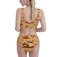 thumbnail image 3 of Xecao Brown Mushrooms for Two-Piece Swimsuit for Women - a sporty, high-waisted bathing suit perfect for the beach, parties, or surfing adventures, 3 of 8