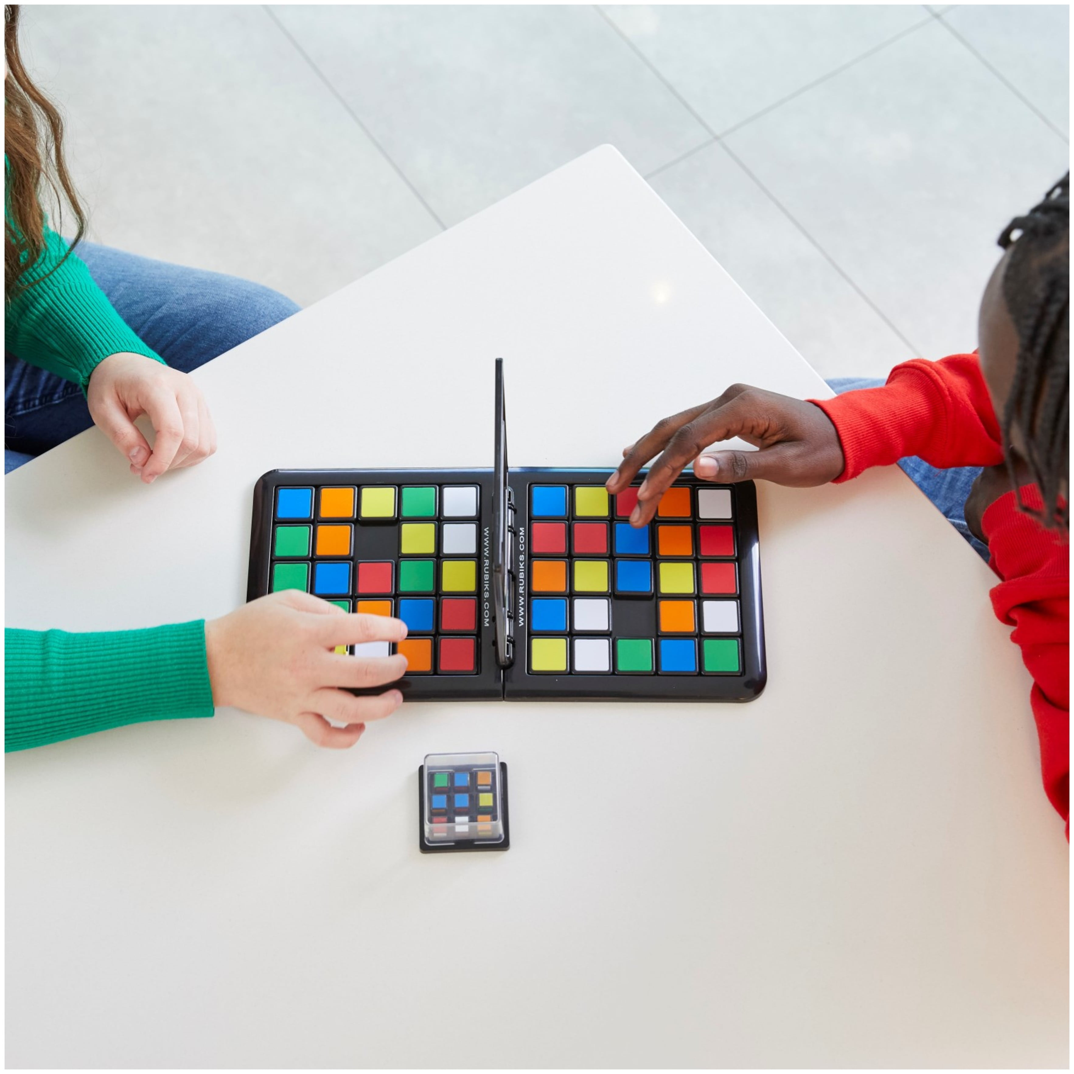  Rubik's Race, Metallic Edition Classic Fast-Paced Puzzle  Strategy Sequence Two Player Board Game, for Kids and Adults Ages 7 and up,  Multicolor : Everything Else