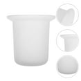 thumbnail image 4 of Vosarea Frosted Glass Toilet Brush Holder with Wall Mount, White Bathroom Accessory Cup, 4.44x4.44x4.28in, 4 of 10