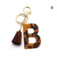 thumbnail image 2 of Porte-clés Lettre Imprimé Léopard Accessoires pour Femmes et Filles Initiale Dorée, 2 of 2