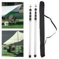 thumbnail image 4 of Adjustable Tarp Poles Set of 2 Telescoping Aluminum Rods Canopy Poles Lightweight Replacement Tent Poles for Camping,Backpacking,Hiking , Sliver, 4 of 7