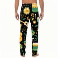 thumbnail image 4 of Sewkxo Men's Pj Bottoms Trendy Mardi Gras Print Elastic Waist Drawstring Trouser Spring Summer Carnival Party Loose Casual Sleep Pants with Pockets,Cyan S, 4 of 6