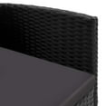 thumbnail image 5 of vidaXL Garden Chairs with Black Cushions 2 pcs Black Poly Rattan, 5 of 5