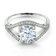 thumbnail image 2 of Gem Stone King 2.50 Cttw Round White Zirconia Ring for Women | 925 Sterling Silver | Wedding Engagement Anniversary Promise Ring for Women | Available in Size 5, 6, 7, 8, 9 | Size 5, 2 of 4