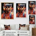 thumbnail image 4 of Designart "Bold Fusion Exploring Hip Hop in Music II" Portrait Floater Framed Canvas Print, 4 of 7