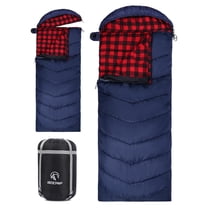 Cotton Flannel Sleeping Bag for Camping Backpacking, Adults Cold Weather Envelope Sleeping Bags with 2/3/4/6lbs Filling