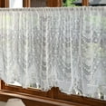 thumbnail image 5 of PEIBang Rod Pocket Lace Sheer Valance Curtain,Small Window Lace Curtain Valances for Kitchen,Bathroom,Living Room, 5 of 6