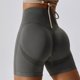 thumbnail image 1 of Pantalones cortos de yoga sin costuras europeos y americanos, pantalones cortos ajustados de cintura alta con caderas color melocotón para correr para niñas, 1 of 2