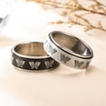 thumbnail image 4 of Couple Rings Rotatable Titanium Steel Butterfly Ring Retro European Electroplated Metal Patterned Design Ring for Men, 4 of 4