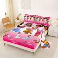 thumbnail image 2 of Castle Fairy Black Cute Girls King Sheets 4pcs,Dreamy Gradient Butterfly Bedding,Pink Purple,1 Fitted Sheet, 1 Flat Sheet and 2 Pillowcases, 2 of 6