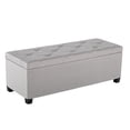 thumbnail image 4 of Dark Gray Fabric Multifunctional Storage Ottoman - 44.09 in Length Cushioned Cabinet with Cover for Bedroom Living Room, 4 of 5
