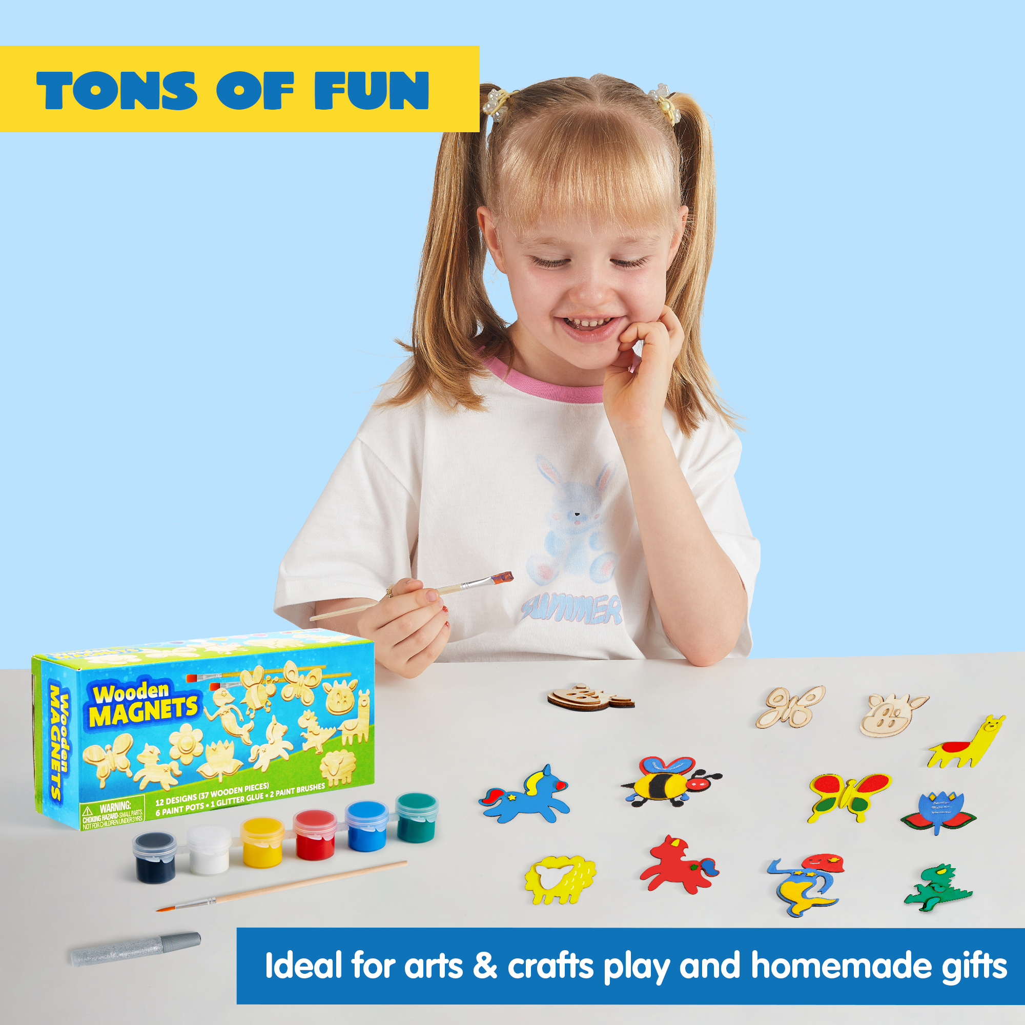 Joyfy 12-Piece Wood Magnet Painting Kit photo 7