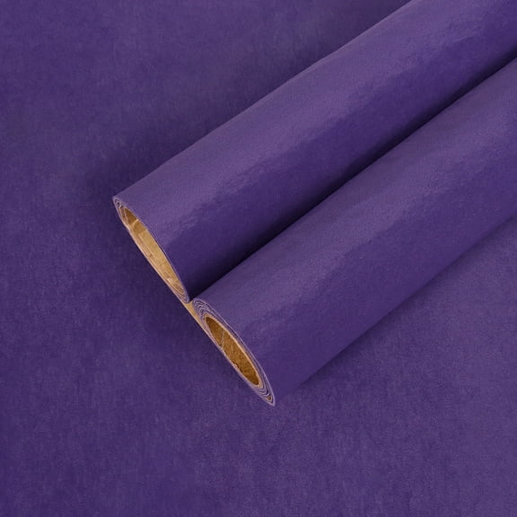 CHIHUT Self Adhesive Purple Contact Paper for Countertop Waterproof Fabric Velvet Peel and Stick Wallpaper for Kitchen Soft Velvet Sticker Removable Vinyl Roll for Furniture Cabinets 12”x100”