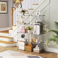 thumbnail image 5 of Wire Cube Storage, 12-Cube Storage Organizer Metal, C Grids Storage Bins Shelving, Modular Bookshelf Shelf, Closet Cabinet Ideal for Bedroom, Office 36.6”L x 12.4”W 48.4”H Silver Gray, 5 of 15