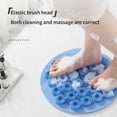 thumbnail image 2 of Hands Free Back for Shower, Suction Cup Back for Shower Wall Mount Silicone Flat Body Lazy Shower Massage Bath Brush Body Scrubber Sticks to Wall Lazy Shower Massage Scrubber Bath Brush (Blue), 2 of 8