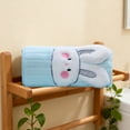 thumbnail image 4 of Tauxra 29.53X13.78In Coral Fleece Face Towel With Rabbit Patterns For Men Women Bathing Drying Hair, 4 of 6