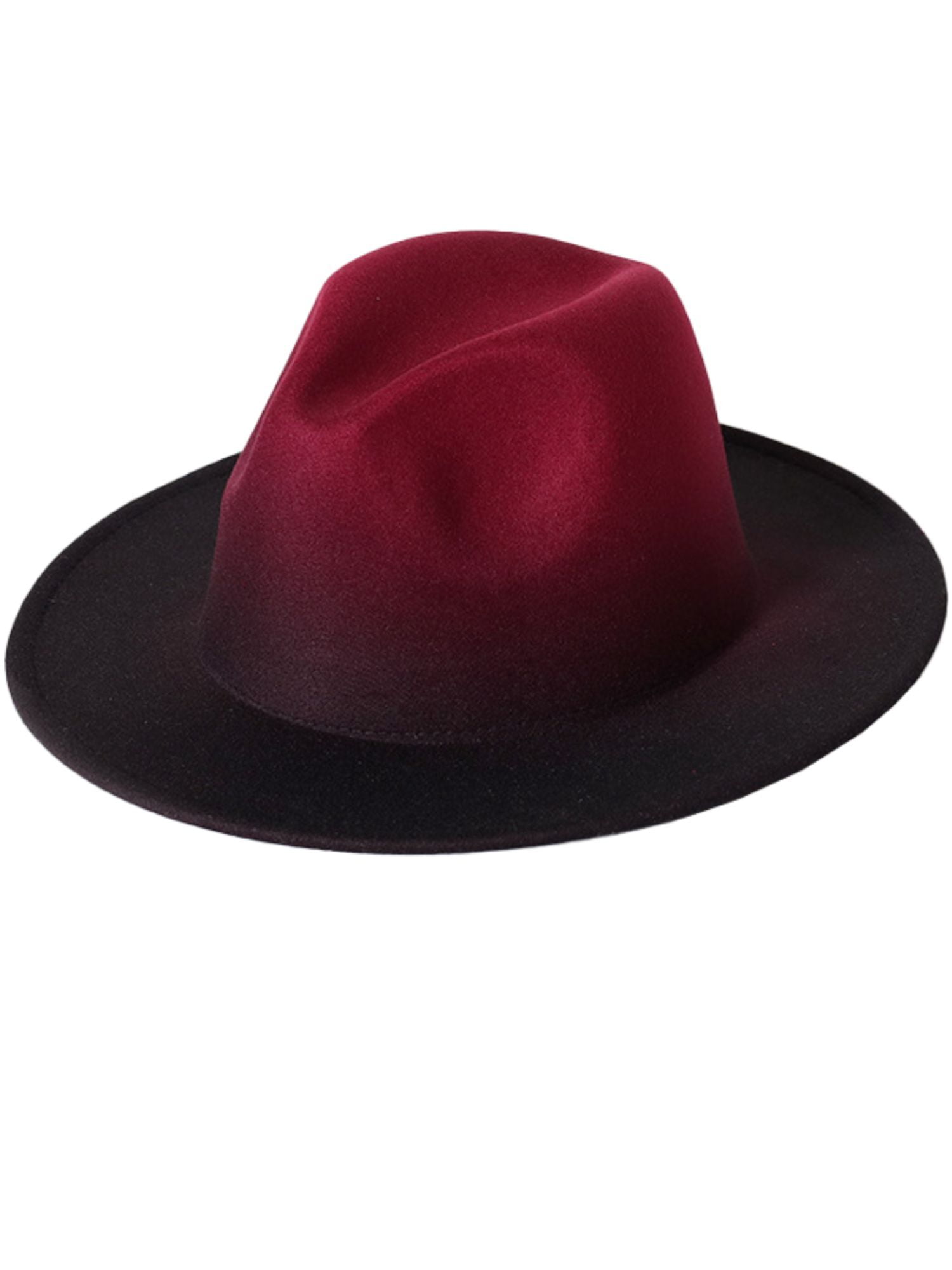 Keevoom Fedora Hats for Women Men Wide Brim Two Tone Panama Felt Hat