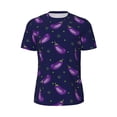 thumbnail image 5 of Wukai Eggplant Print Men's Short-Sleeved Mesh T-Shirt,Quick-Dry Short Sleeve Workout T-Shirt-6X-Large, 5 of 8