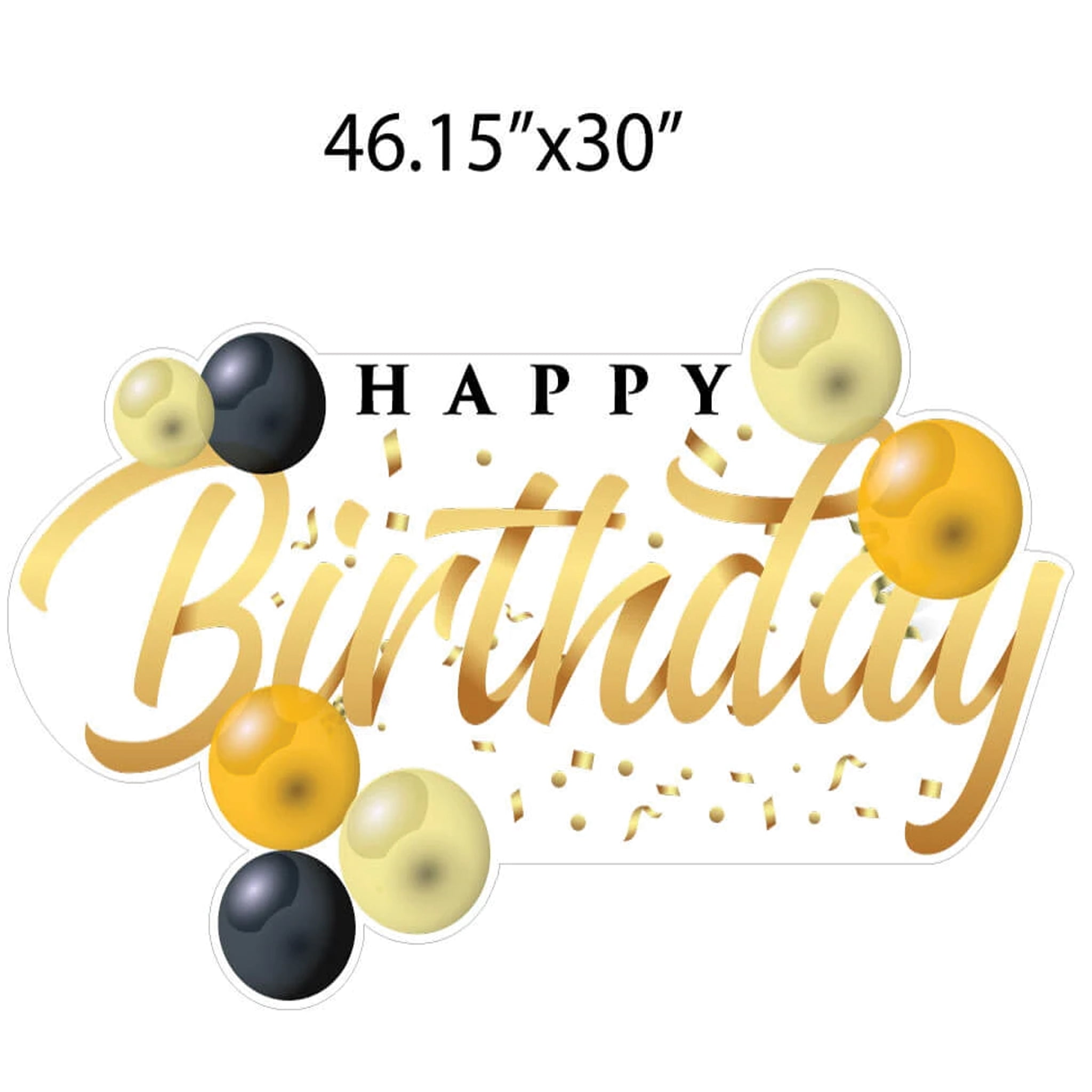 Large Happy Birthday Yard Greeting Signs 4 Pc Set (13645)