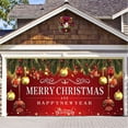 thumbnail image 2 of Banderín Navideño Para Puerta De Garaje Exterior Holy Night De 7 X 8 Pies, Rojo, Merry Christmas, Happy, Gran Decoración Navideña, Funda De Poliéster Para Puerta De Navidad, Navidad Y Año Nuevo, 2 of 6