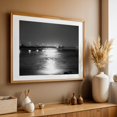 thumbnail image 5 of Night Reflections - O.B. Pier - San Diego California Photography Black and White Bridge Night Sky Ocean Coastal Water Minimalist Unframed Wall Art Print 20 x 28 inches, 5 of 7