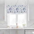 thumbnail image 2 of Spring Summer Blue Floral Leaf Curtain Valances for Windows Watercolor Leaves Kitchen Curtains 54x18 Inch Short Farmhouse Rod Pocket Window Treatment Valance 1 Panel for Living Room Bedroom Decor, 2 of 6
